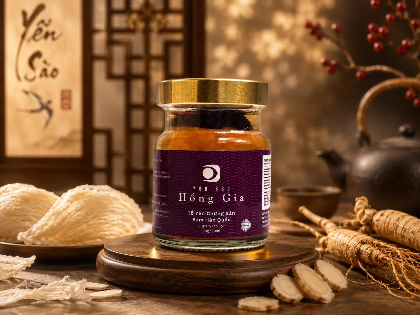 Yến hũ chưng sẵn vị Hồng Sâm Hàn Quốc